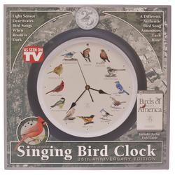 Buy 25th Anniversary Original Singing Bird Clock, 13 Inch, Green