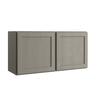 Concepts 36" W x 18" H x 12" D BUTT Door Arbon Alloy Grey Kitchen Wall Cabinet