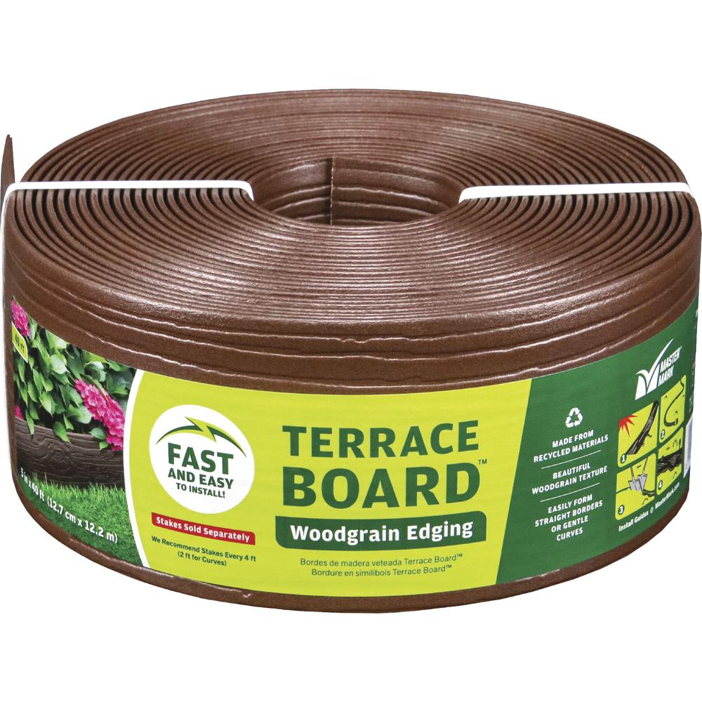 Master Mark Plastics® 40' Brown Terrace Board Landscape Edging Master Mark Plastics® 40' Brown Terrace Board Landscape Edging