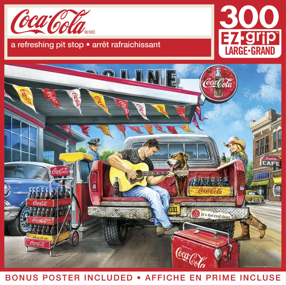 Ｓ★商品Ｎｏ.３７２６★Ｃｏｃａ―Ｃｏｌａ缶バッグ＋積載車＋グラス＋腕時計他色々 MasterPieces® EZ Grip Coca-Cola 300 Piece Puzzle - Assorted Styles