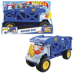 Hot Wheels - Transporteur Monster Mover et 3 Véhicules Monster Trucks
