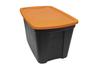 20-Gallon Black with Orange Lid Halloween Storage Tote