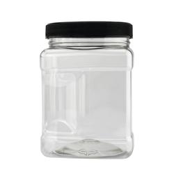 Clear Plastic Jars and Ribbed Caps for Storing and Organizing Nuts
