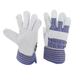 RW Rugged Wear® Men's Large Split Leather Palm Leather Work Gloves - 1 Pair