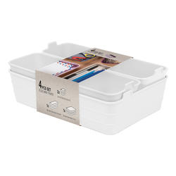 4-Piece White Drawer Organizer Set at Menards®
