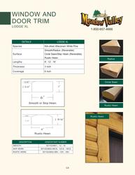 Meadow Valley 3 x 6 x 12' White Pine Hewn Window & Door Trim at
