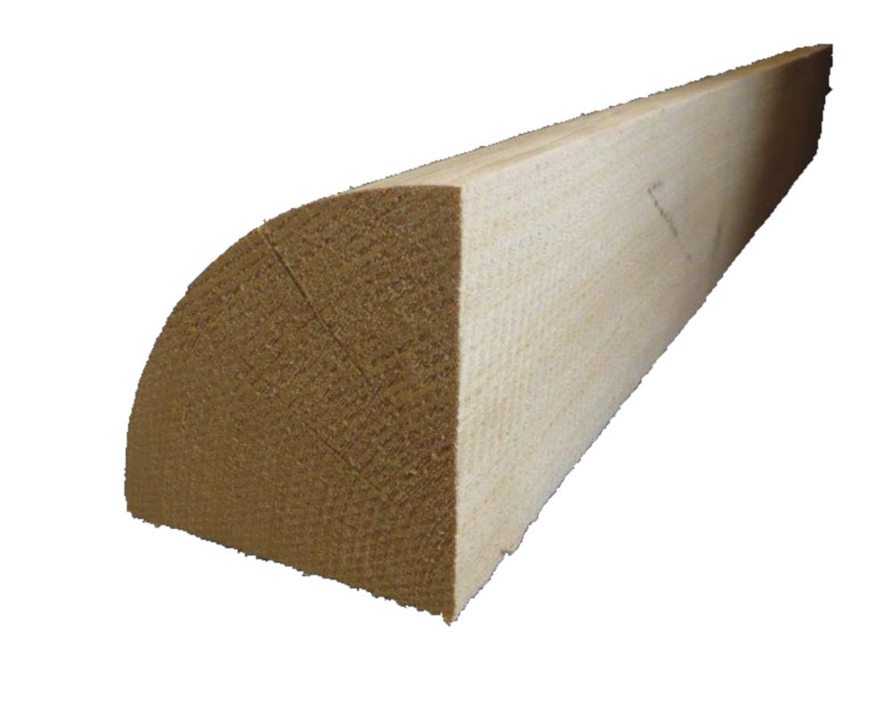 Meadow Valley 4-1/4 x 8' White Pine Smooth Inside Corner Quarter Log