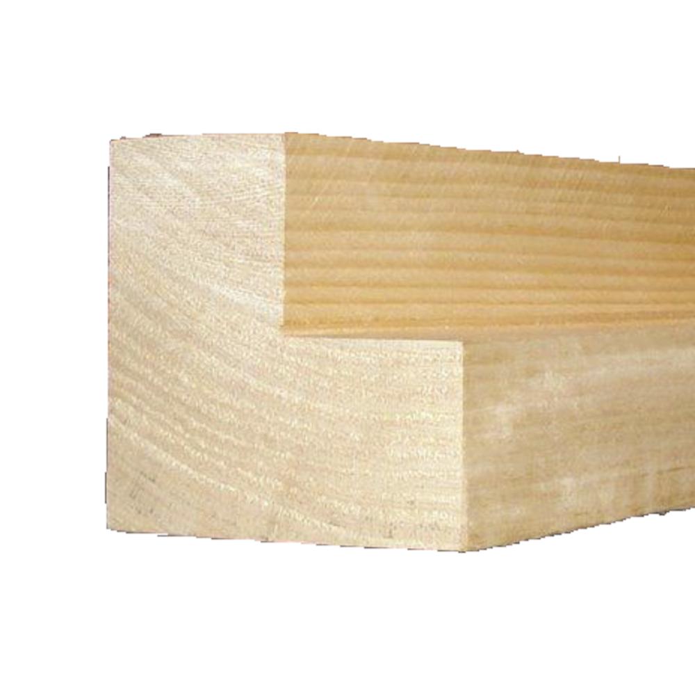 Meadow Valley 4-1/4 x 8' White Pine Smooth Inside Corner Quarter Log