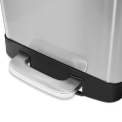 Innovaze 14.5 Gal./55 Liter Rectangle Step-On Stainless Steel Trash Can for  Kitchen, 1 unit - Food 4 Less