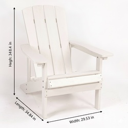 Backyard Creations® White HDPE Adirondack Patio Chair at Menards®