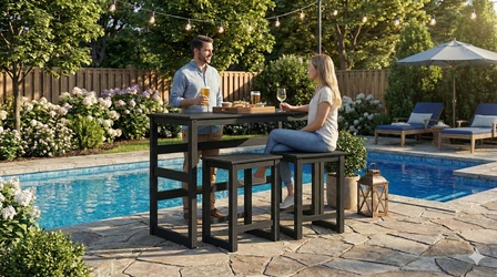Backyard Creations® HDPE High Dining Patio Set - 3 Piece at Menards®