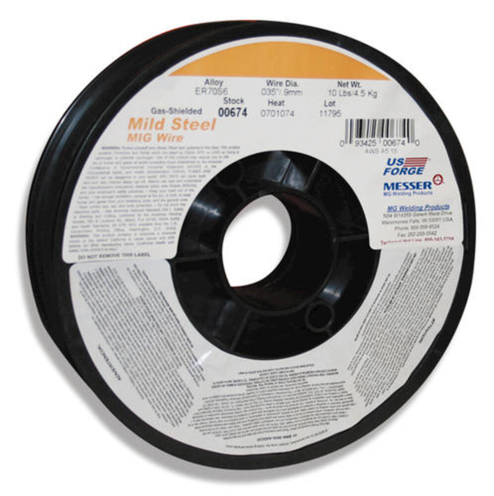 US Forge® 0.035" Mild Steel MIG Welding Wire - 10 lb