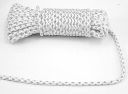 Kingcord 3/16x100' White/Grey Diamond Braid Polyester Rope