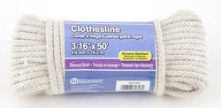 SecureLine 7803778-XCP4 Clothesline Rope 3/16 D X 100 ft. L White Diamond  Braided Cotton White - pack of 4