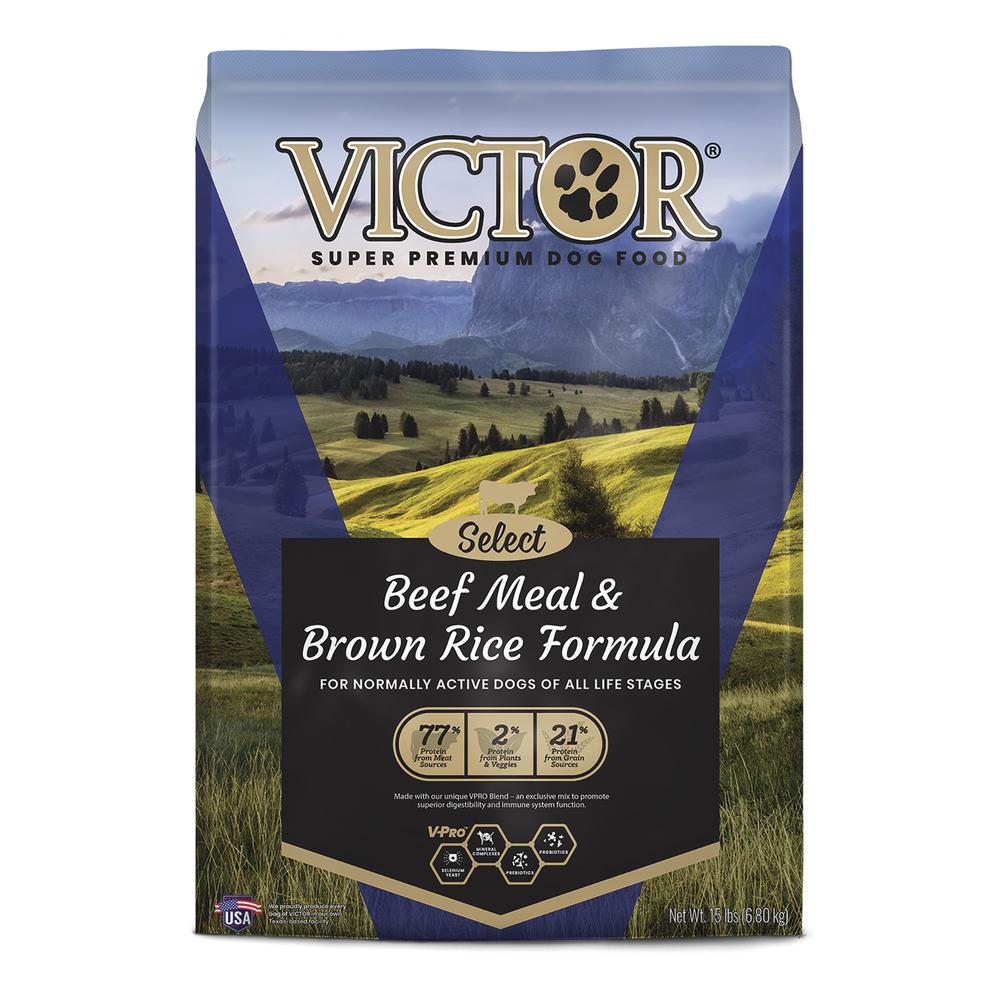 Victor Select Chicken Meal & Brown Rice Formula, Dry Dog Food 15 lbs