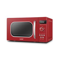 COMFEE' Retro Small Microwave Oven With Compact Size, 9 Preset