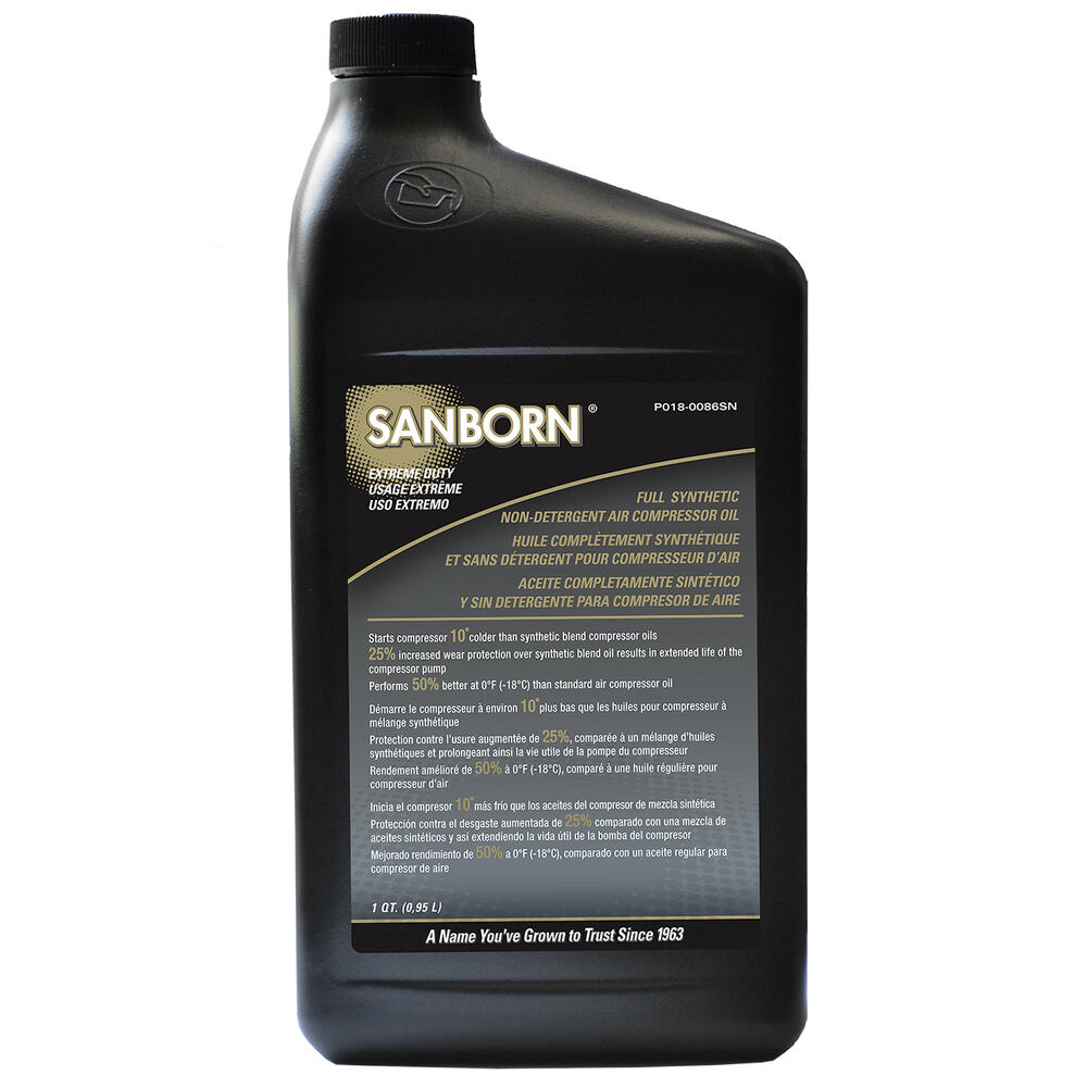 Sanborn® Full Synthetic Air Compressor Oil - Quart