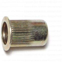 100 Pcs 1/4-20 Aluminum Flange Rivet Nuts, UNC Flat Head Threaded Insert Nut - Color Silver -100pcs | Guatemala - View #3