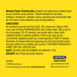  Customer reviews: Minwax 785004444 Paste Finishing Wax,  1-Pound, Natural