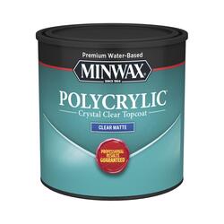 Minwax® Polycrylic® Interior Water-Base Matte Clear Protective Wood Finish  - 1/2 pt. at Menards®