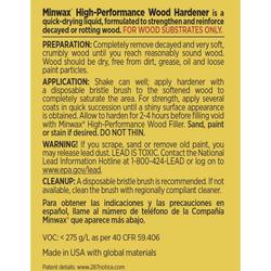 3 ~ MINWAX WOOD HARDENER High Performance Strengthens Seals Rotting Wood 1  pt