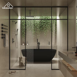 CASAINC Brushed Nickel Rainfall Symphony 3-Spray Dual Shower Head