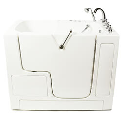 Avora Bath 52"W x 32"D x 41"H White Right Drain Walk-In Soaking Bathtub ...