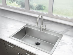 Moen Lainie Dual-mount 33-in x 22-in Stainless Steel Double Offset Bowl  2-Hole Kitchen Sink All-in-one Kit in the Kitchen Sinks department at