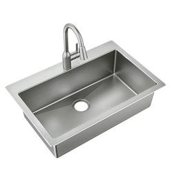 Moen Lainie Dual-mount 33-in x 22-in Stainless Steel Double Offset Bowl  2-Hole Kitchen Sink All-in-one Kit in the Kitchen Sinks department at