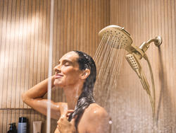 Moen® Zyla™ Posi-Temp® Bronzed Gold Bathtub Shower Faucet at Menards®