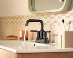 Moen® Zyla™ Two-Handle High Arc Matte Black Bathroom Sink Faucet