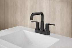 Moen® Zyla™ Two-Handle High Arc Matte Black Bathroom Sink Faucet