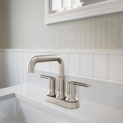 Moen® Zyla™ Spot Resist™ Brushed Nickel Two-Handle High Arc