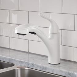 Moen® Brecklyn One-Handle Pull-Out Glacier Kitchen Faucet at Menards®