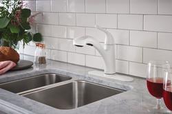 Moen® Brecklyn One-Handle Pull-Out Glacier Kitchen Faucet at Menards®