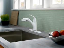 Moen® Brecklyn One-Handle Pull-Out Glacier Kitchen Faucet at Menards®