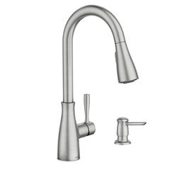 Moen® Lucira™ One-Handle Pull-Down High Arc Spot Resist™ Stainless ...