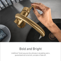 Moen® Zyla™ Two-Handle High Arc Bronzed Gold Bathroom Faucet at