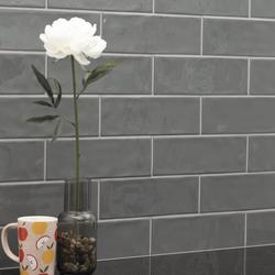 MS International Urbano Glossy Graphite Gray 4 x 12 Ceramic Wall