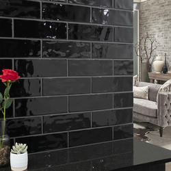 MS International Urbano Ink Black 4 x 12 Ceramic Wall Tile at Menards®