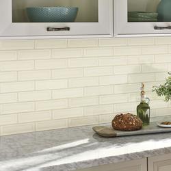 MS International Artisan Glossy Antique White 12 x 12 Ceramic Mosaic Tile