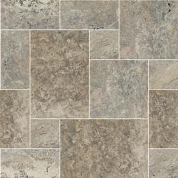 MS International Silver Travertine Honed Multi Size Pattern Floor and ...