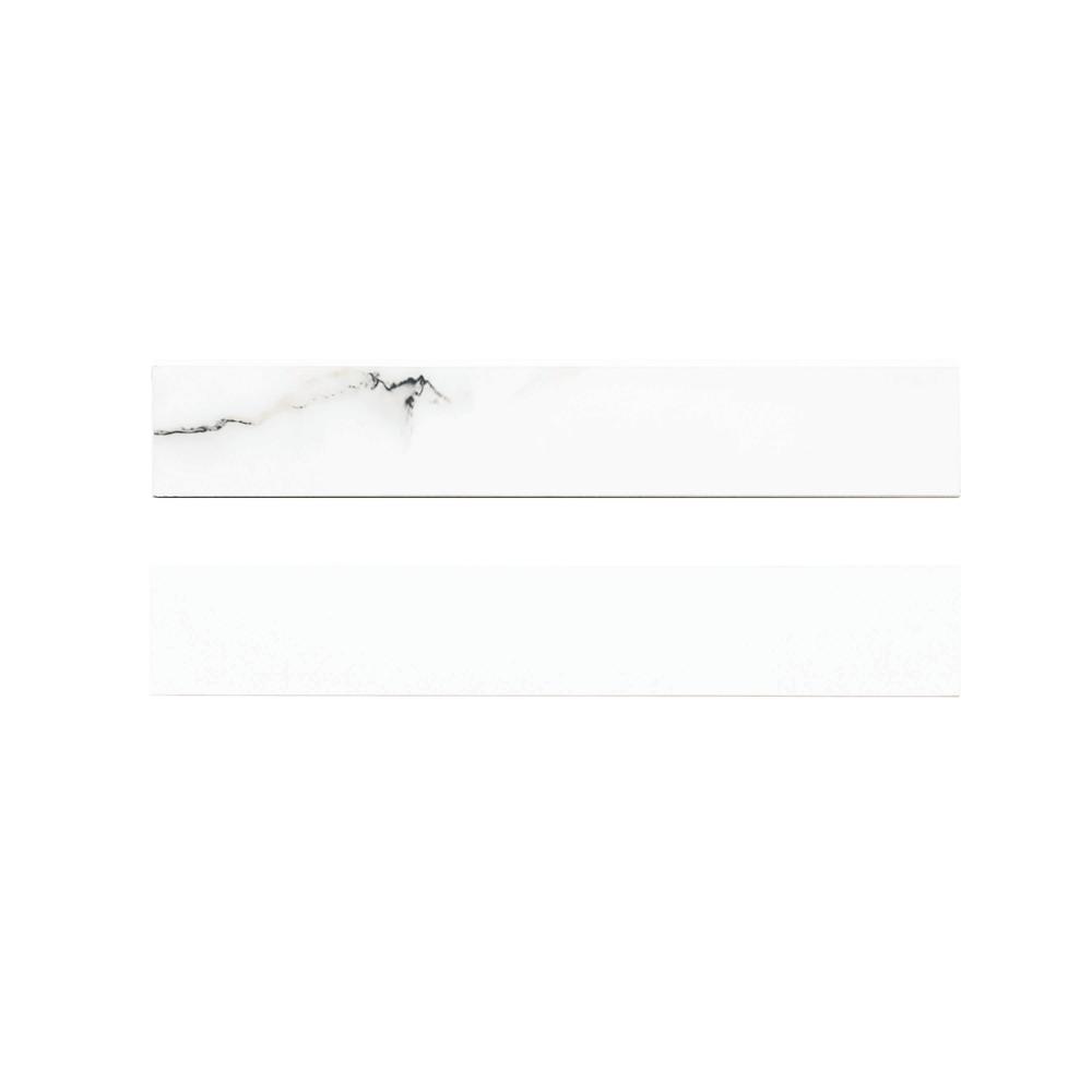 MS International Essentials Matte Ansello Grey 3 x 18  Porcelain Bullnose Trim