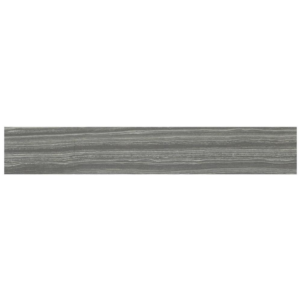MS International Essentials Matte Ansello Grey 3 x 18  Porcelain Bullnose Trim