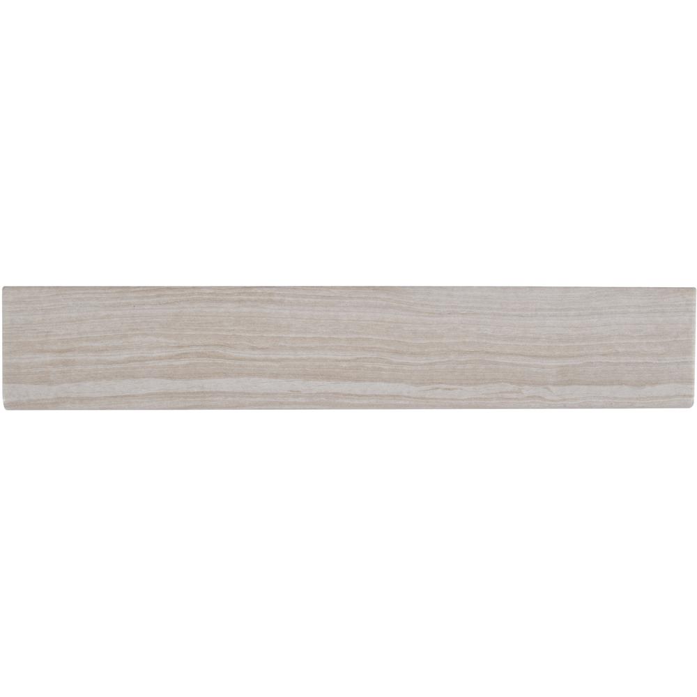 MS International Essentials Matte Charisma White 3 x 18 Porcelain Bullnose Trim