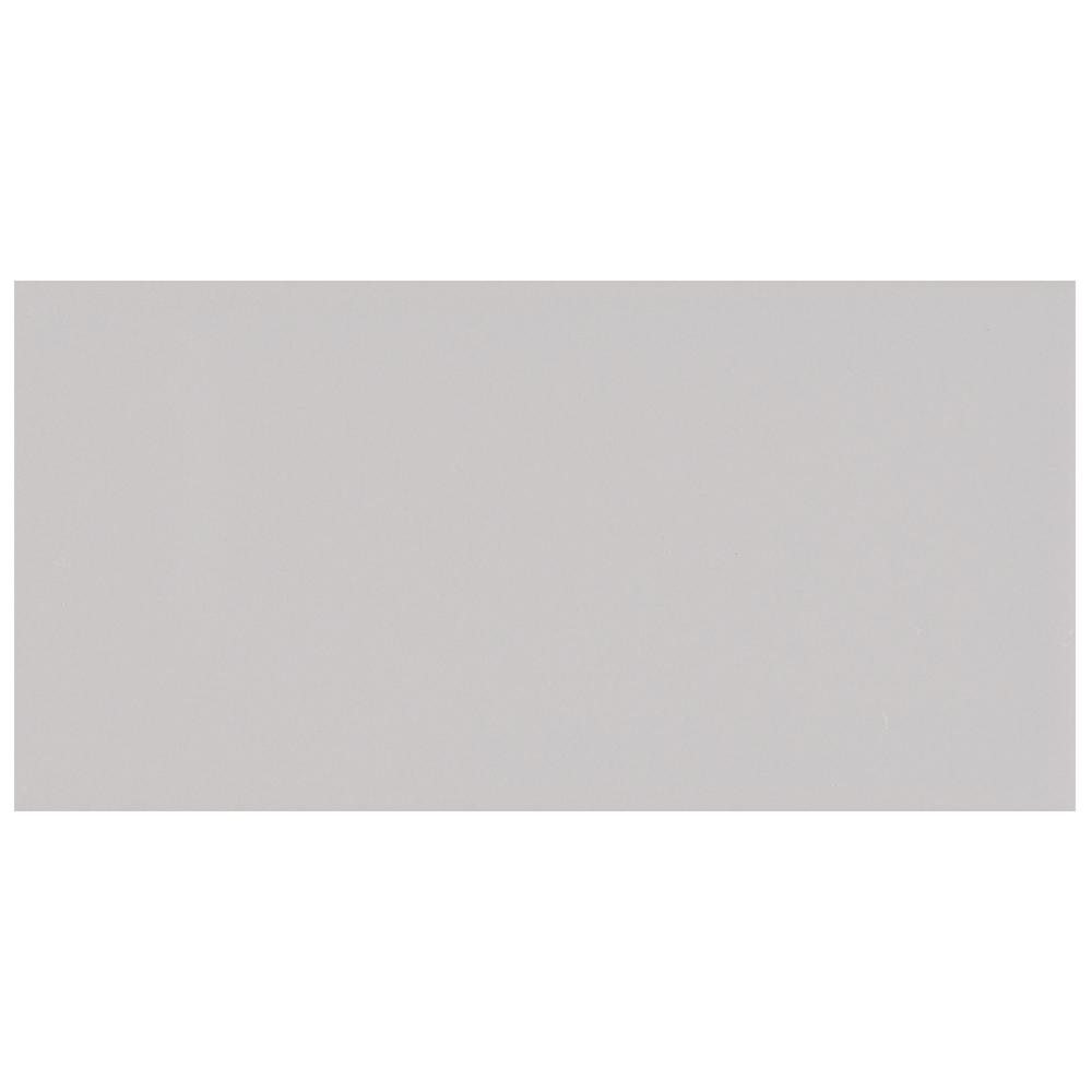 MS International Domino Glossy Gray 3 x 6 Inverted Beveled Ceramic Wall Tile