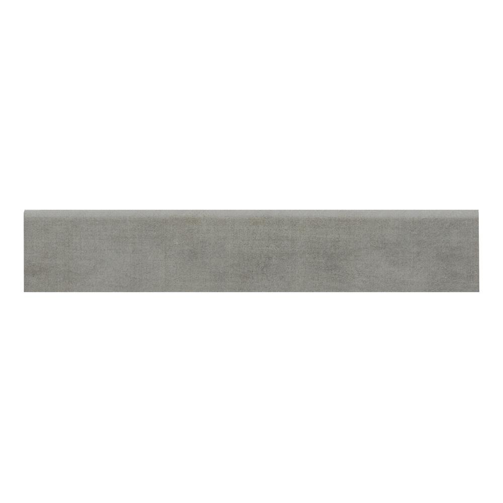 MS International Essentials Matte Ansello Grey 3 x 18  Porcelain Bullnose Trim