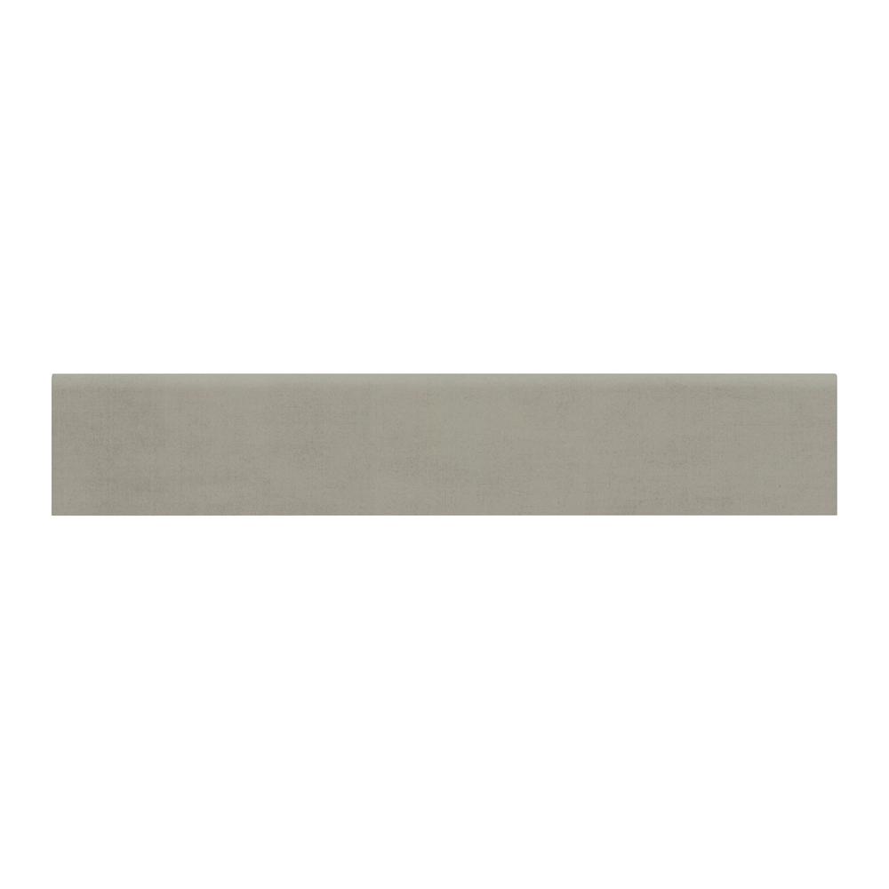 MS International Essentials Matte Ansello Grey 3 x 18  Porcelain Bullnose Trim