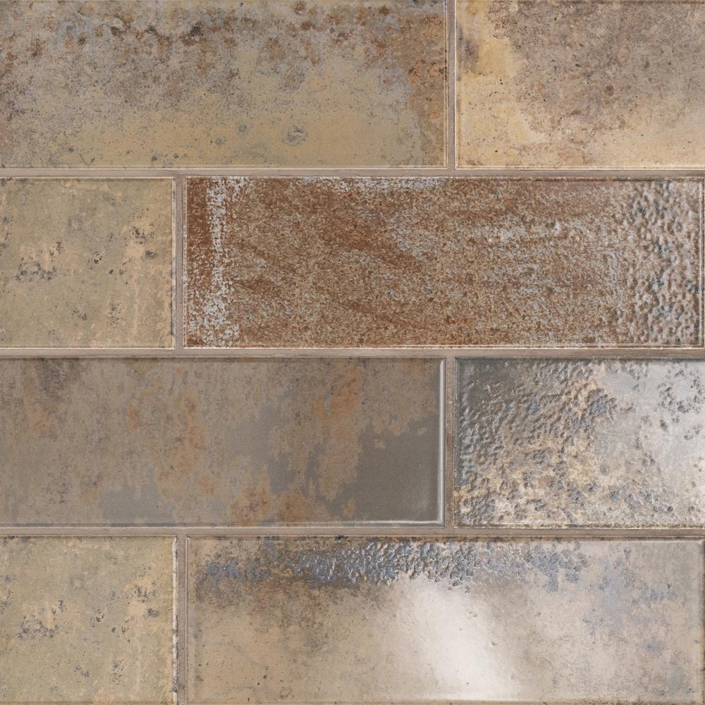 MS International Marza Glossy Rust 4 x 12 Ceramic Wall Tile