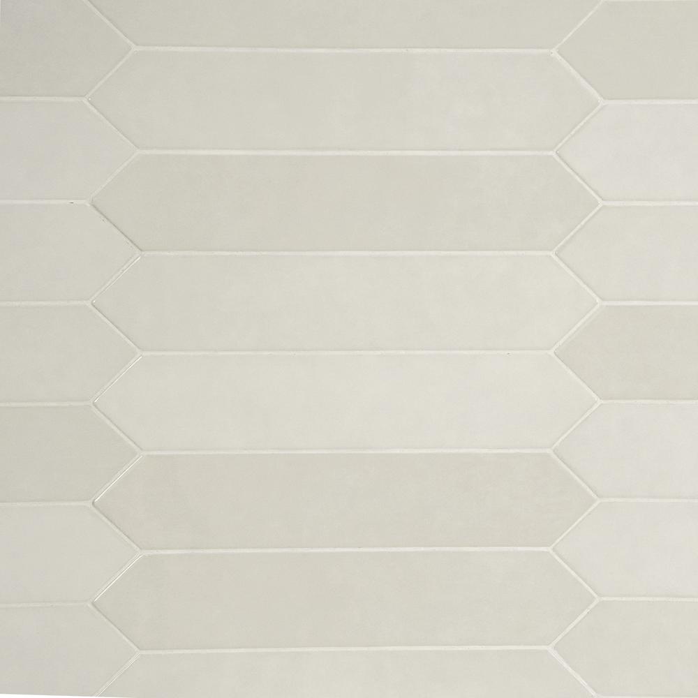 MS International Renzo Glossy Storm Gray 3 x 13 Picket Ceramic Wall Tile